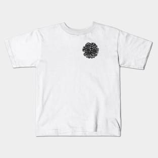 Flower circle Black Kids T-Shirt